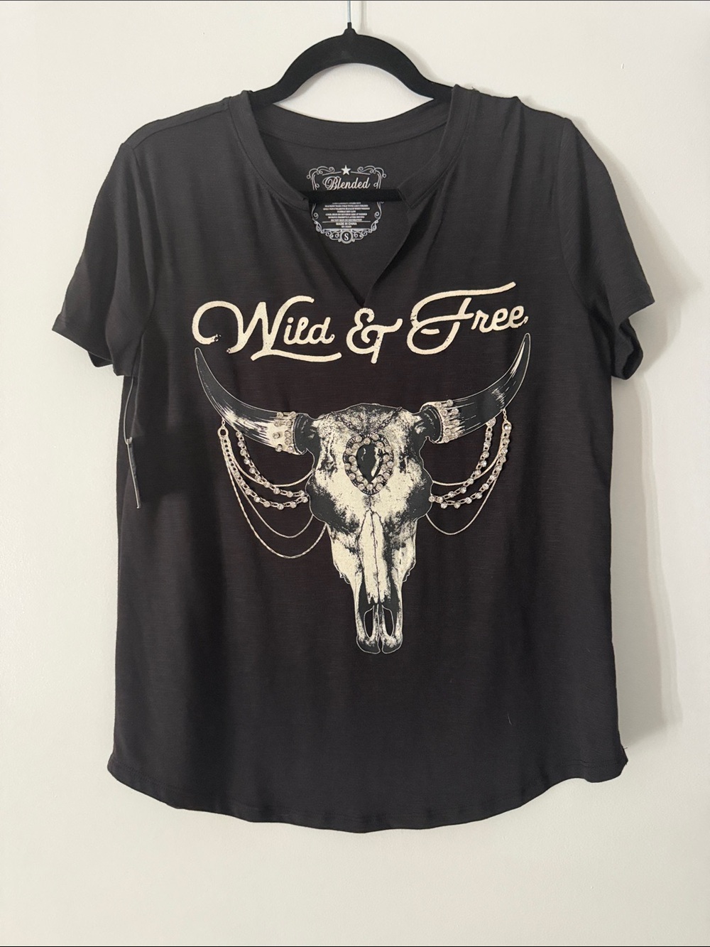 Wild & Free Black Graphic Short Sleeve Tee